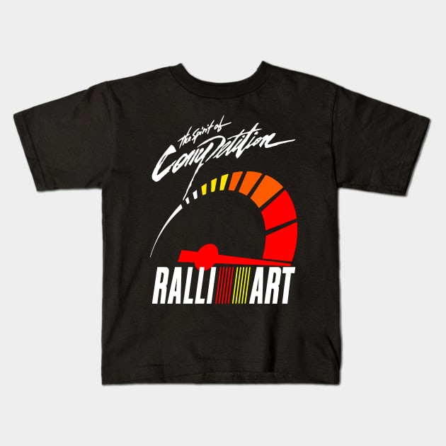 RalliArt Competition Speedometer Kids T-Shirt by gaplexio